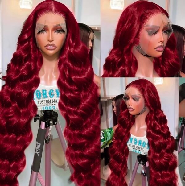 Burgundy Body Wave| Frontal - Image 3